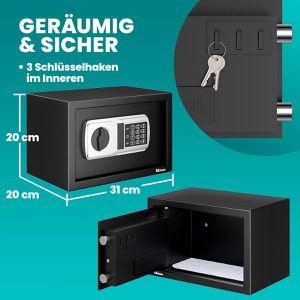 Produktbild für Tresor Deuba 107130, schwarz