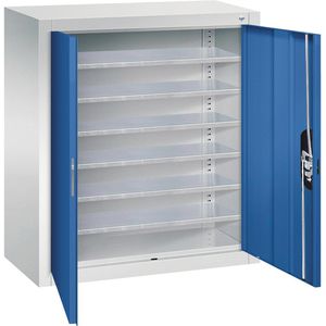 Magazinschrank CP-Möbel Serie 13, grau / blau