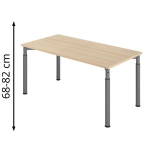 Schreibtisch Hammerbacher Y-Serie, eiche / graphit