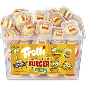 Schaumzucker Trolli Mini Burger, mit Fruchtgummi