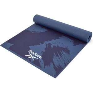 Yogamatte Reebok mit Tragegurt, blau, 0,4 cm stark