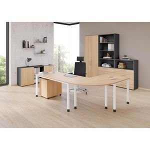 Produktbild für Kombischrank Hammerbacher Serie 9 Advanced, ahorn / graphit