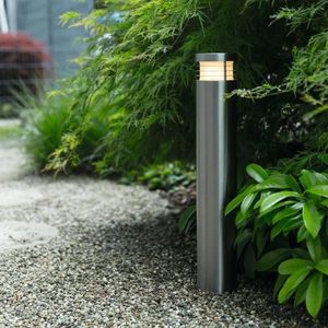 Produktbild für Wegeleuchte Heitronic Aruba, silber, mit 230 V Netzstrom