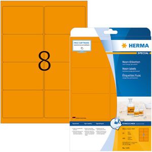 Universaletiketten Herma 5145 Special, neon-orange