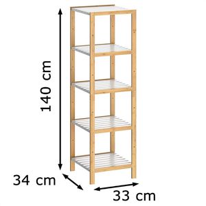 Produktbild für Badregal CASARIA 107921, aus Bambus, braun / weiß