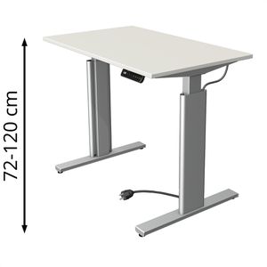 Produktbild für Schreibtisch Kerkmann Move 3 Tube, weiß / silber