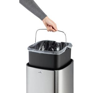Produktbild für Mülleimer Durable 342123, No Touch, Sensor, silber