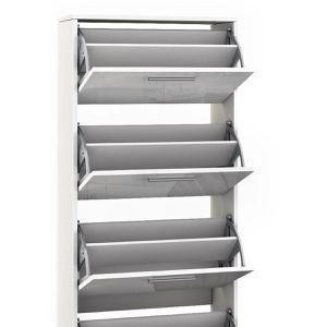 Produktbild für Schuhschrank Vicco Gizmo, weiß / weiß hochglanz