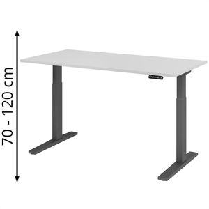 Schreibtisch Hammerbacher XMKA 16, grau / graphit