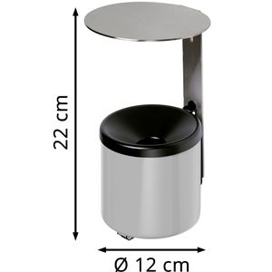 Produktbild für Aschenbecher VAR WH10, 33351, für Outdoor, mit Dach
