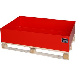 Produktbild für Auffangwanne BAUER 2008, rot, aus Stahl