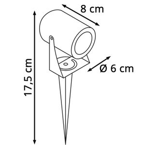Produktbild für Gartenstrahler SLV Spike, braun, mit 6W LED