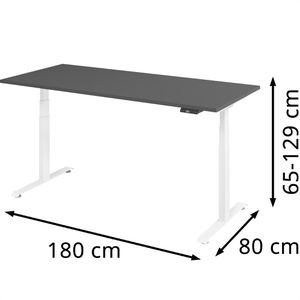 Produktbild für Schreibtisch Böttcher-AG Base Lite, graphit / weiß