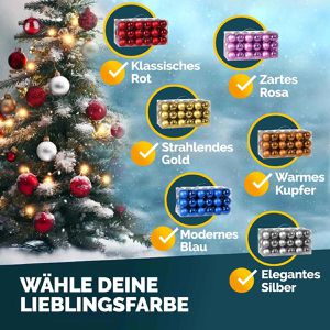 Produktbild für Weihnachtskugeln Deuba 102106, rot
