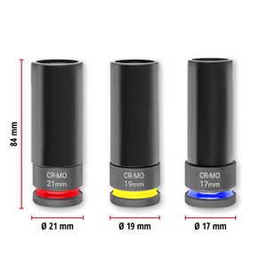 Produktbild für Steckschlüssel Einhell Impact 109263, 3-teilig