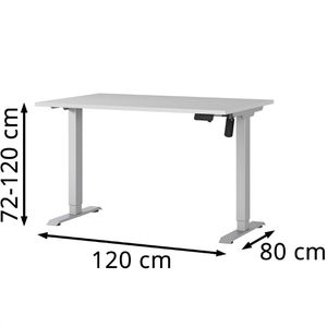 Produktbild für Schreibtisch Germania Profi 3.0, 8022-643, kaschmir / silber