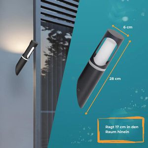 Produktbild für Wandleuchte Luxula LX700211, aus Aluminium, für außen (IP44)