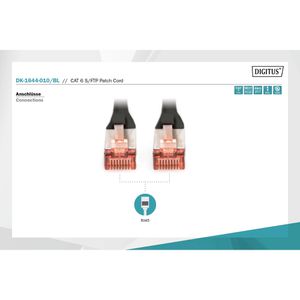 Produktbild für Netzwerkkabel Digitus DK-1644-070/BL, schwarz