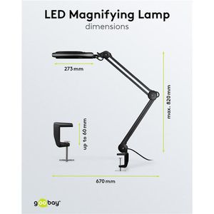 Produktbild für Lupenleuchte Goobay 64989, 127 mm Glaslinse, LED