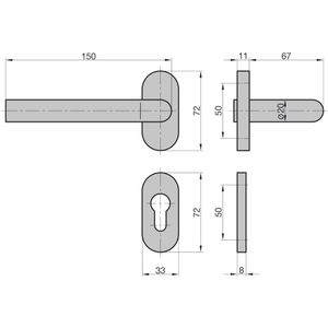 Produktbild für Drückergarnitur BASI 7302-0208