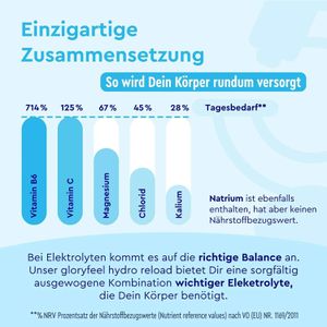 Produktbild für Elektrolyte gloryfeel Hydro Reload Raspberry, 30 Stick