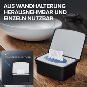 Produktbild für Feuchttücherbox ovimar Malmoya 81004229, schwarz