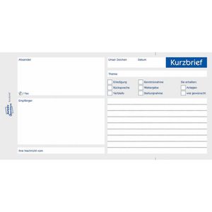 Produktbild für Kurzbriefe Zweckform 1020, 1/3 A4