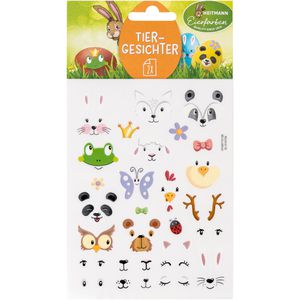 Sticker Heitmann-Eierfarben Tiergesichter