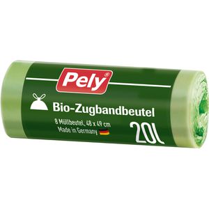 Müllbeutel Pely Bio-Zugbandbeutel, 20 Liter