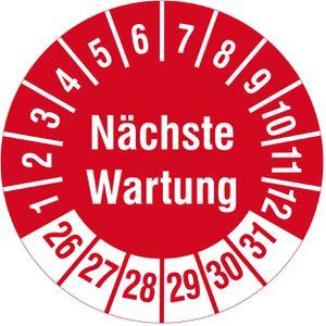 Prüfplaketten Böttcher-AG Nächste Wartung