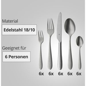 Produktbild für Besteck-Set WMF Professional Sara stone, Edelstahl 18/10