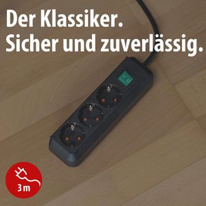 Produktbild für Steckdosenleiste Brennenstuhl Eco-Line, 3m Kabel