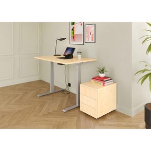 Produktbild für Schreibtisch Böttcher-AG Base Lite, ahorn / silber