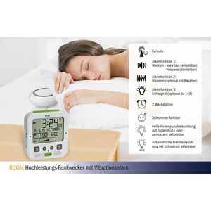 Produktbild für Wecker TFA 60.2538.02 Boom weiß, digital