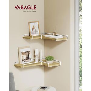 Produktbild für Wandregal Vasagle LLS831B01, weiß / eiche