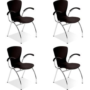 Besucherstuhl Nowy-Styl Bingo Arm Wood, stapelbar