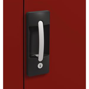 Produktbild für Magazinschrank CP-Möbel Serie 13, grau / rot