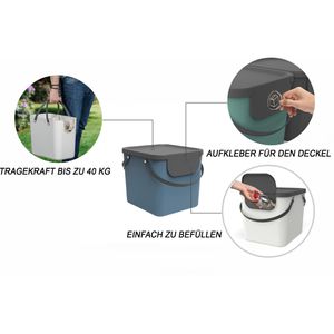 Produktbild für Mülleimer Rotho Albula 1034406161, Horizon Blue
