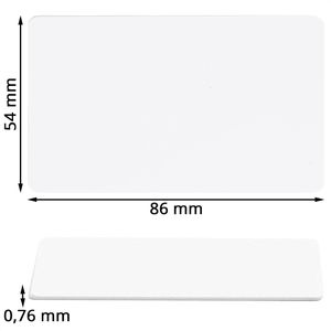 Produktbild für Plastikkarten Böttcher-AG Premium, PVC, blanko, weiß glänzend