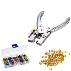 Böttcher-AG Ösenzange, für 4,5mm Ösen-Ø, mit Lochstanzer und 400 Ösen