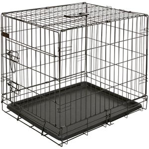 Kerbl Tiertransportbox Gittertransportbox, Metall, 63 x 48 x 57cm, schwarz, Tiere bis 15kg
