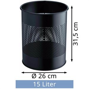 Produktbild für Papierkorb Durable 331001, schwarz