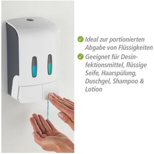Produktbild für Seifenspender Wenko Tartas 2-Kammer-System, 24591100