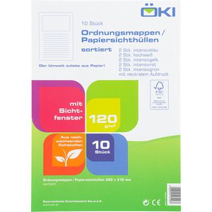 Produktbild für Sichtmappen ÖKI 31580, Ordo-Mappen, mit Sichtfenster, A4