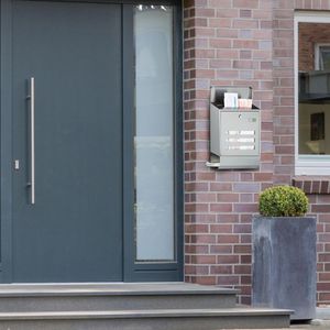 Produktbild für Briefkasten Relaxdays 10020768, silber, aus Edelstahl