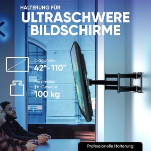 Produktbild für TV-Wandhalterung Onkron M8L-B, bis 100 kg