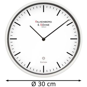 Produktbild für Wanduhr Falkenberg&amp;Söhne Design, Kunststoff, analog, Funkuhr