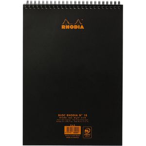 Produktbild für Notizblock Rhodia 185009C, schwarz, A4