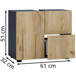 Produktbild für Waschbeckenunterschrank VCM Flandu 919450, stehend