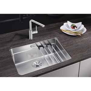 Produktbild für Küchenarmatur BLANCO LANORA-S, Edelstahl